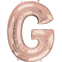 Alphabet G Rose Gold Foil Balloon - 16inches - PartyMonster.ae