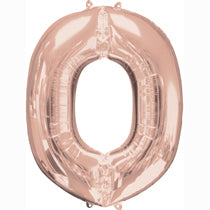Alphabet O Rose Gold Foil Balloon - 40inches - PartyMonster.ae