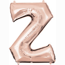Alphabet Z Rose Gold Foil Balloon - 16inches - PartyMonster.ae