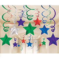 Shooting Star Swirl Decorations, 30pcs - PartyMonster.ae