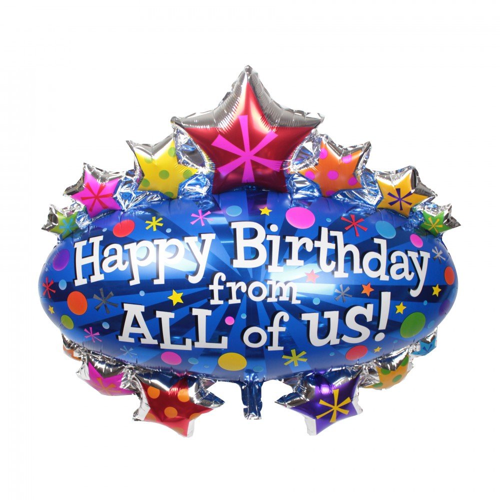 Happy Birthday From All of Us foil balloon for sale online in Dubai