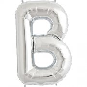 Letter B Silver Foil Balloon - 40inches - PartyMonster.ae