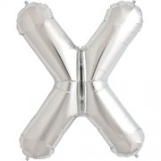 XAlphabet  Silver Foil Balloon - 40inches - PartyMonster.ae