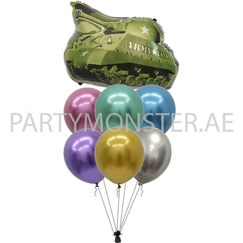 Army tank balloons bouquet for sale online in Dubai