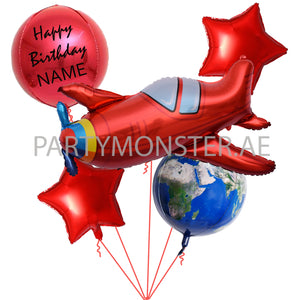 Around the World Customized Balloons Bouquet
