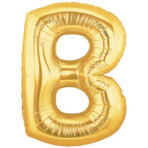 Letter B Golden Foil Balloon - 16in - PartyMonster.ae