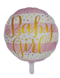 Baby Girl Pink & Golden Foil Balloon for sale online in Dubai