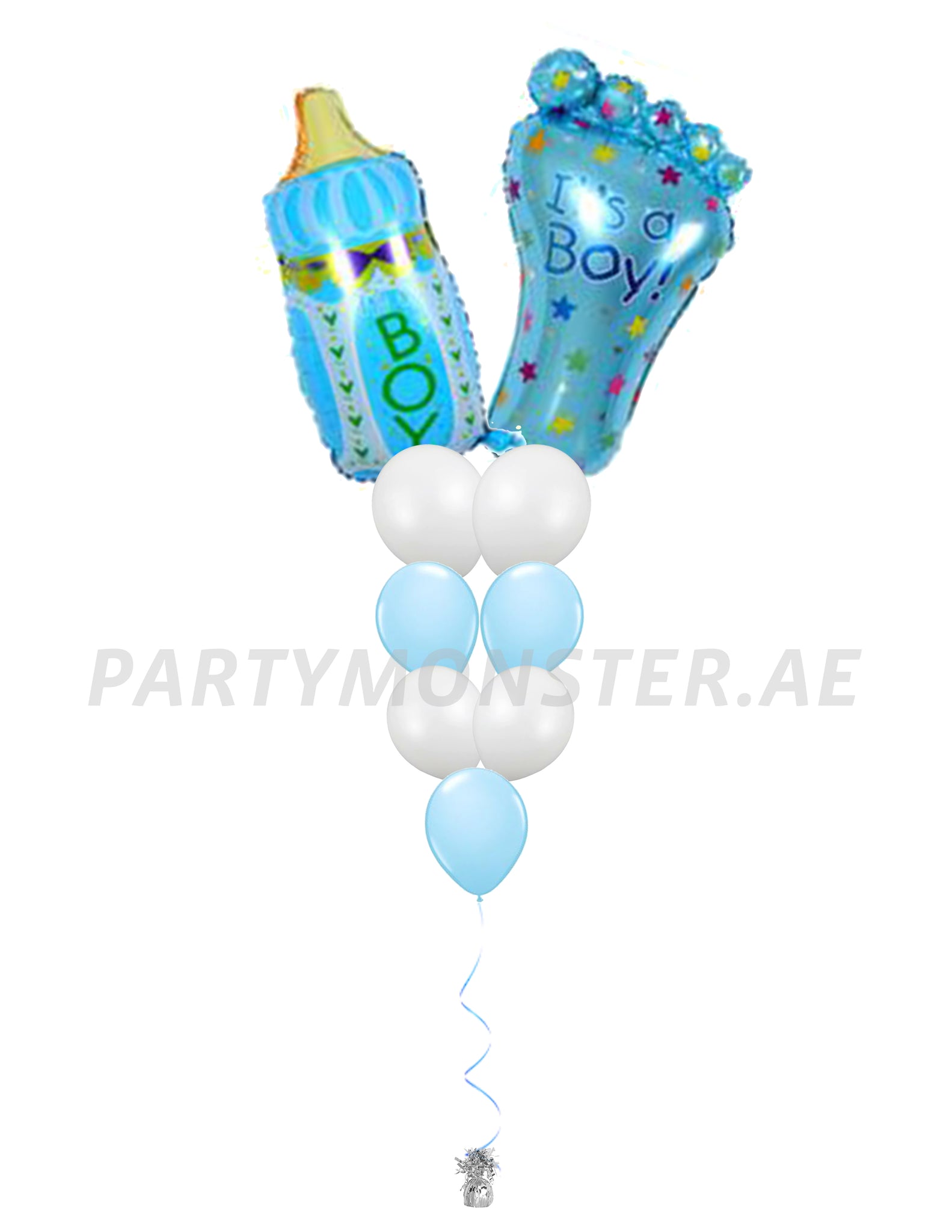 Baby boy balloons bouquet 3 - PartyMonster.ae