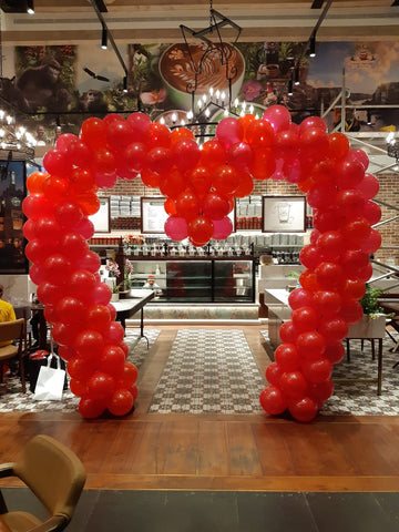 Heart Shaped Balloon Arch - Any Color - PartyMonster.ae