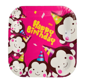Birthday Monkeys paper plates for sale in Dubai