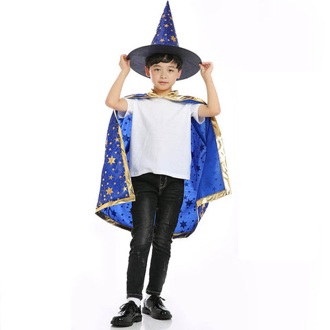 Halloween blue magic stars costume set