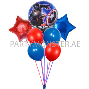 Captain Ameirca balloons bouquet - PartyMonster.ae