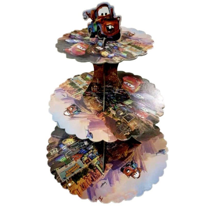 Unicorn themed style 3 cupcake stand- 3 tier - PartyMonster.ae