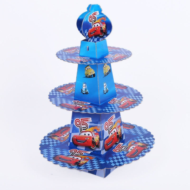 Cars Disney Style 2 - cupcake stand- 3 tier - PartyMonster.ae