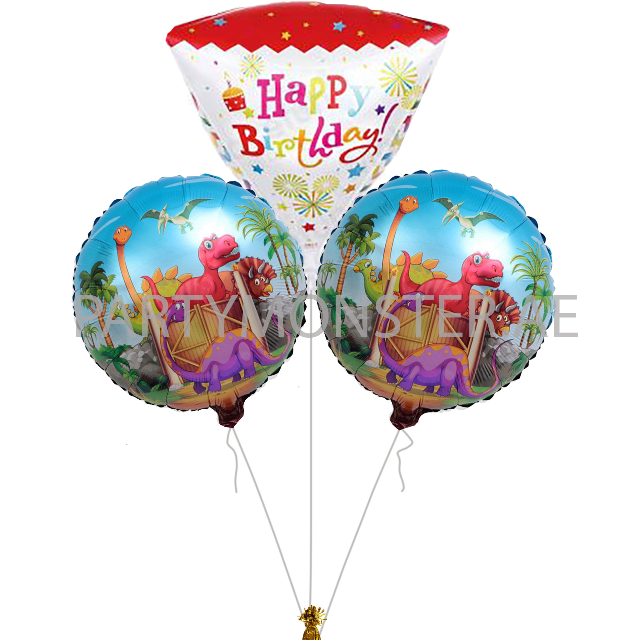 Dinosaur birthday balloons bouquet - PartyMonster.ae