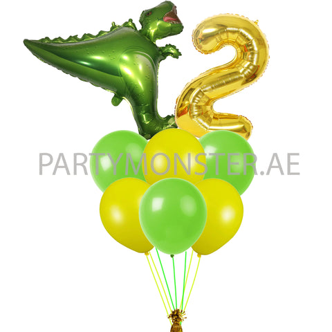 Dinosaur number balloons bouquet - PartyMonster.ae