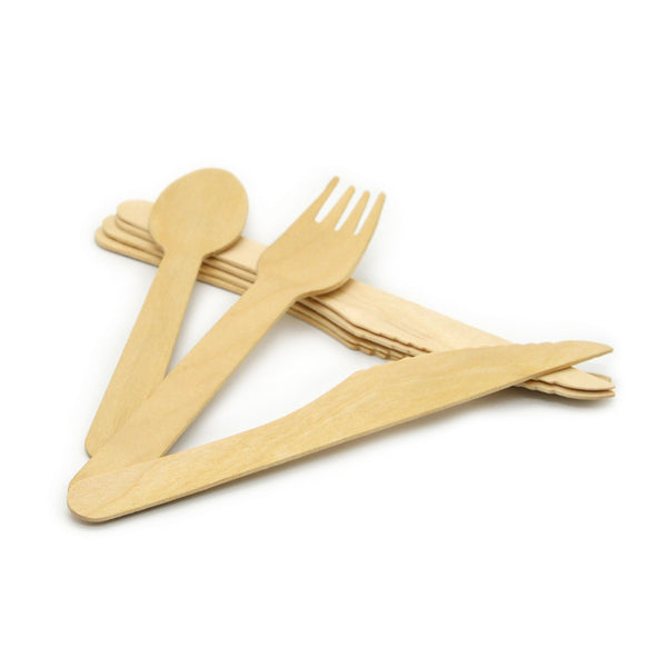 Disposable wooden cutlery for sale online in Dubai