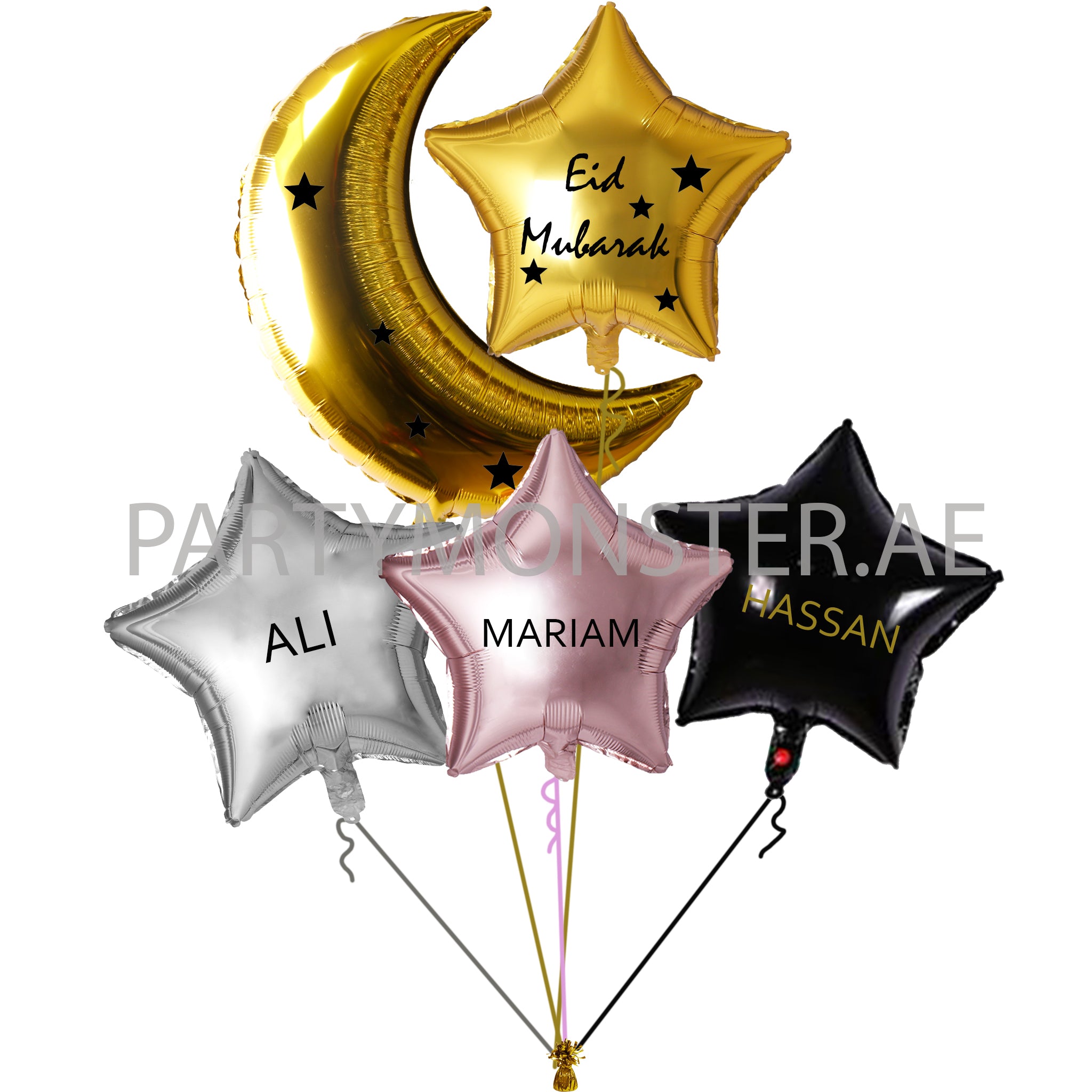 Eid mubarak balloons bouquet for sale online in Dubai