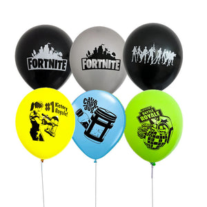 Fortnite theme party latex balloons 12inch each - PartyMonster.ae