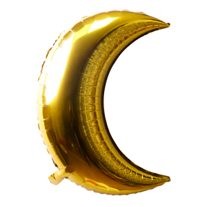 golden crescent moon shaped foil balloon for sale online in Dubai