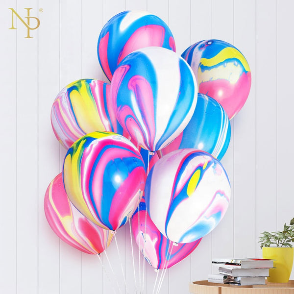 marble latex balloons bunch for sale online in Dubai
