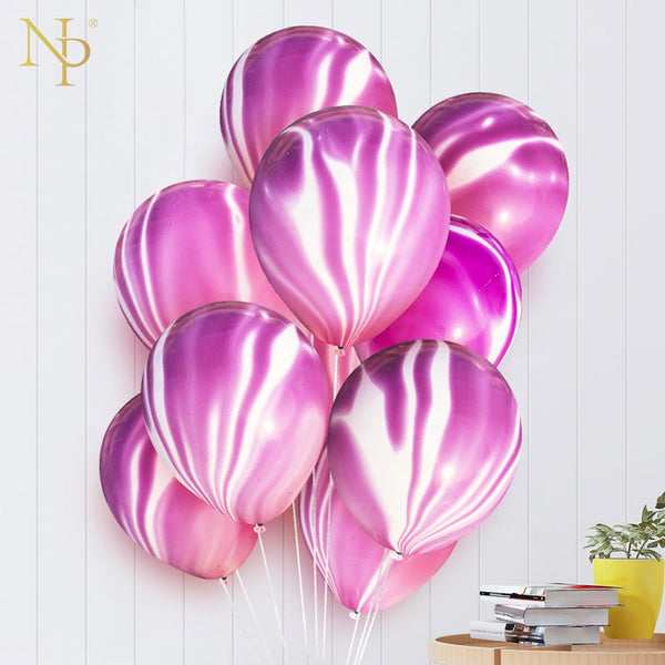 purple marble latex balloons bunch for sale online in Dubai