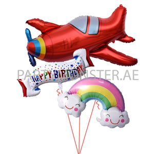 airplane themed birthday balloons for sale online in Dubai