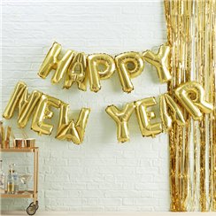 Happy New Year Balloon Bunting Set - PartyMonster.ae