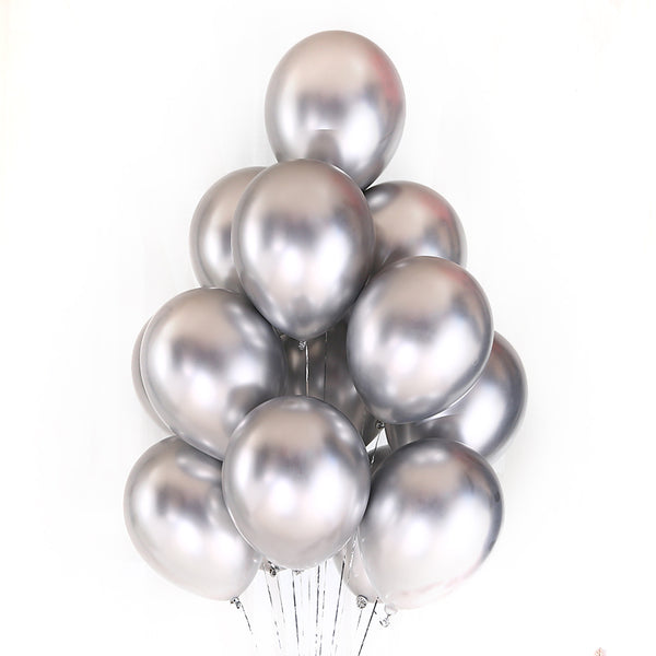 Silver chrome latex balloons for sale buy now