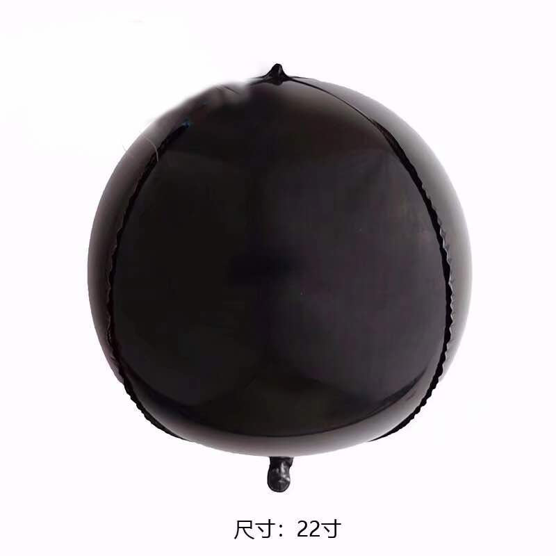 4D Orbz Black Balloon Sphere - 24in - PartyMonster.ae