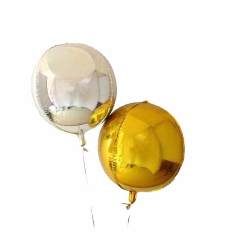 4D Orbz Gold Balloon Sphere - 24in - PartyMonster.ae