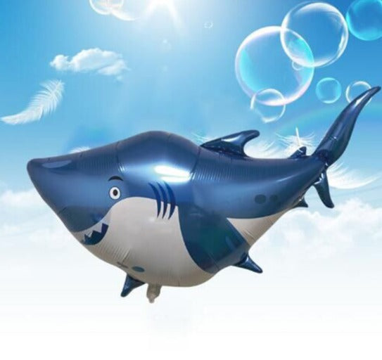 Blue Shark Foil Balloon - 32in - PartyMonster.ae