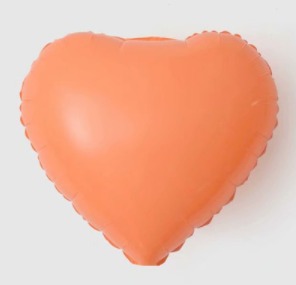 Orange Macaroon Heart Shaped Balloon - 18in - PartyMonster.ae
