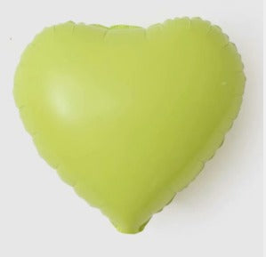 Lime Green Macaroon Heart Shaped Balloon - 18in - PartyMonster.ae