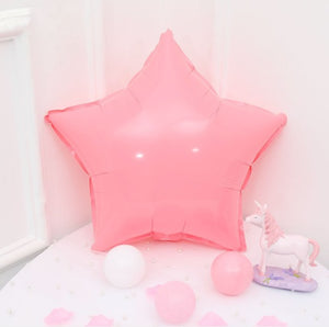 Pink Macaroon Star Shaped Balloon - 18in - PartyMonster.ae
