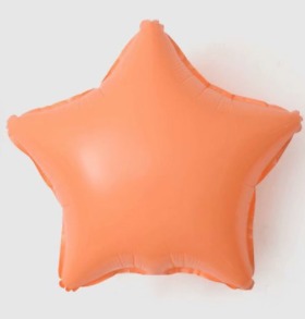 Orange Macaroon Star Shaped Balloon - 18in - PartyMonster.ae