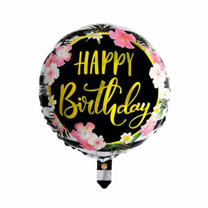 Black & Gold Happy Birthday Foil Balloon - 18in - PartyMonster.ae