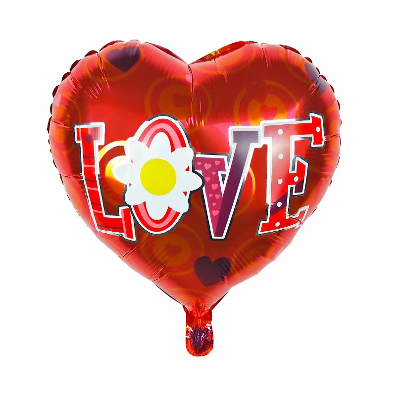 Love Red Heart Shaped Balloon - 18in - PartyMonster.ae