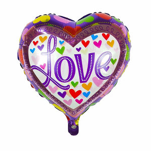 Purple Love Heart Shaped Balloon - 18in - PartyMonster.ae