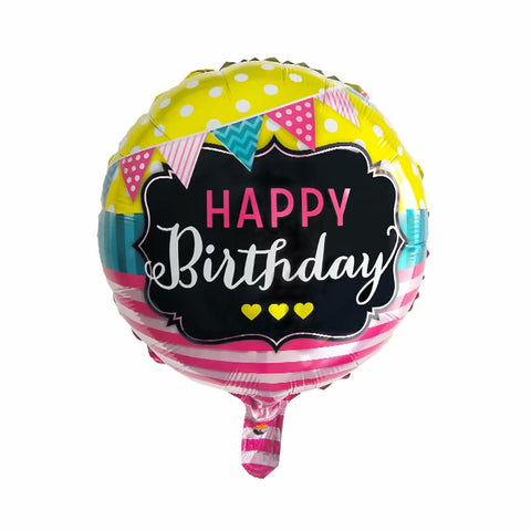 Happy Birthday Elegant Foil Balloon - 18in - PartyMonster.ae