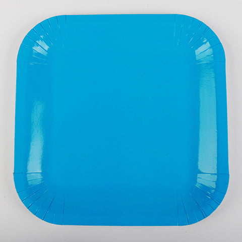 Blue Paper Plates - 10pcs - PartyMonster.ae