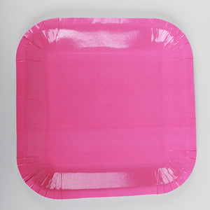 Pink Paper Plates - 10pcs - PartyMonster.ae