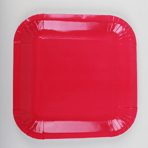Red Paper Plates - 10pcs - PartyMonster.ae