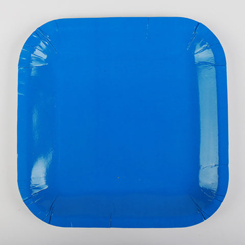 Dark Blue Paper Plates - 10pcs - PartyMonster.ae