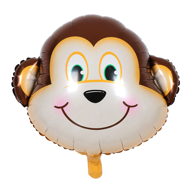 Happy Monkey Face Foil Balloon - 25in - PartyMonster.ae