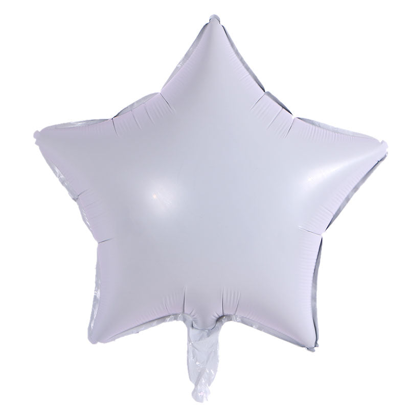 White Color Star Shaped Balloon - 18" - PartyMonster.ae