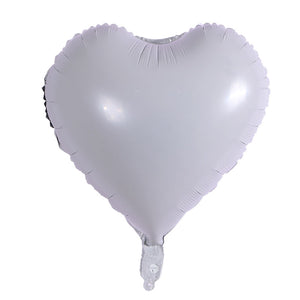 White Color Heart Shape Balloon - 18" - PartyMonster.ae