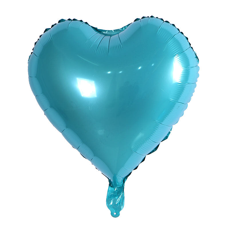 Light Blue Color Heart Shape Balloon - 18" - PartyMonster.ae