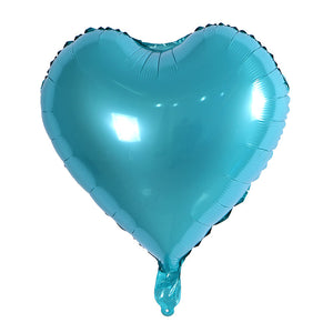Light Blue Color Heart Shape Balloon - 18" - PartyMonster.ae
