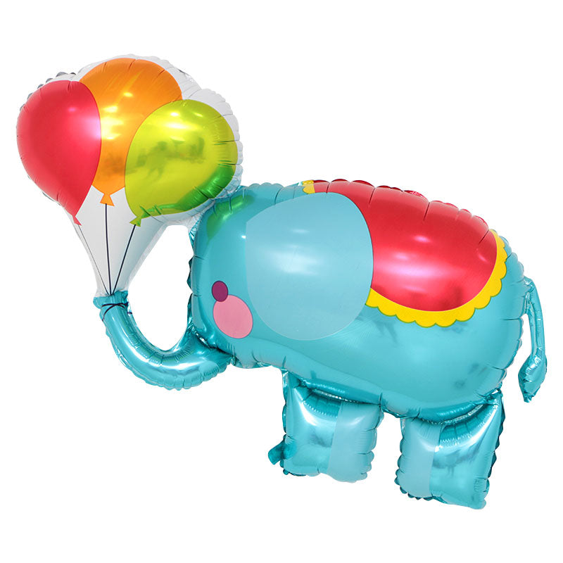 Blue Circus Elephant Foil Balloon - 44in - PartyMonster.ae